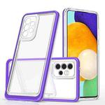 For Samsung Galaxy A52 4G / 5G Bright Series Clear Acrylic + PC+TPU Shockproof Case(Purple)