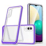 For Samsung Galaxy A02 Bright Series Clear Acrylic + PC+TPU Shockproof Case(Purple)