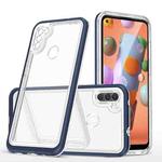 For Samsung Galaxy A11 Bright Series Clear Acrylic + PC+TPU Shockproof Case(Navy Blue)