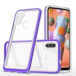 For Samsung Galaxy A11 Bright Series Clear Acrylic + PC+TPU Shockproof Case(Purple)