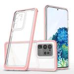 For Samsung Galaxy S20+ Bright Series Clear Acrylic + PC+TPU Shockproof Case(Pink)