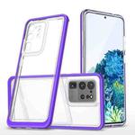 For Samsung Galaxy S20 Ultra Bright Series Clear Acrylic + PC+TPU Shockproof Case(Purple)