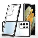 For Samsung Galaxy S21 Ultra 5G Bright Series Clear Acrylic + PC+TPU Shockproof Case(Black)
