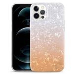 For iPhone 11 Gradient Color Shell Texture IMD TPU Shockproof Case (Gradient White Orange)