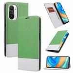 For Xiaomi Redmi K40 Cross Texture Magnetic Horizontal Flip Leather Case with Card Slots & Holder & Wallet(Green)