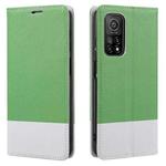 For Xiaomi Mi 10T 5G Cross Texture Magnetic Horizontal Flip Leather Case with Card Slots & Holder & Wallet(Green)