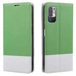 For Xiaomi Redmi Note 10 5G Cross Texture Magnetic Horizontal Flip Leather Case with Card Slots & Holder & Wallet(Green)