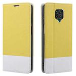 For Xiaomi Redmi Note 9 Pro Cross Texture Magnetic Horizontal Flip Leather Case with Card Slots & Holder & Wallet(Yellow)
