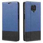 For Xiaomi Redmi Note 9 Pro Cross Texture Magnetic Horizontal Flip Leather Case with Card Slots & Holder & Wallet(Blue)