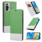 For Xiaomi Redmi Note 10 Pro Cross Texture Magnetic Horizontal Flip Leather Case with Card Slots & Holder & Wallet(Green)