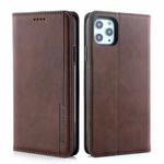 For iPhone 11 Pro Diaobaolee Gemini Magnetic Buckle Horizontal Flip Leather Case with Holder & Card Slots(Brown)