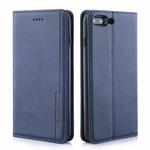 For iPhone 8 Plus / 7 Plus Diaobaolee Gemini Magnetic Buckle Horizontal Flip Leather Case with Holder & Card Slots(Blue)