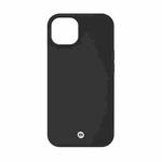 For iPhone 13 MOMAX Liquid Silicone Magnetic Shockproof Case(Black)