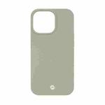 For iPhone 13 Pro MOMAX Liquid Silicone Magnetic Shockproof Case (khaki)