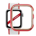 Dual-color Electroplating PC Protective Watch Case For Apple Watch Series 3 & 2 & 1 42mm(Phnom Penh + Red Background)