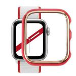 Dual-color Electroplating PC Protective Watch Case For Apple Watch Series 3 & 2 & 1 38mm(Phnom Penh + Red Background)