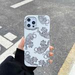 For iPhone 13 Pro IMD Half-coverage TPU Protective Case (White Tiger)