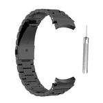 For Samsung Galaxy Watch4 / Watch4 Classic Three Strains Steel Watch Band(Black)