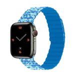 Magnetic Camouflage Silicone Strap Watch Band For Apple Watch Series 7 & 6 & SE & 5 & 4 40mm/3 & 2 & 1 38mm (Air Force)