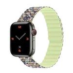Magnetic Camouflage Silicone Strap Watch Band For Apple Watch Series 7 & 6 & SE & 5 & 4 40mm/3 & 2 & 1 38mm (Desert)