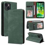 For iPhone 13 mini Simple Suction Closure Horizontal Flip Leather Case with Holder & Card Slot & Wallet (Green)