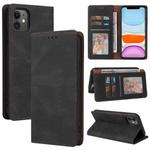 Simple Suction Closure Horizontal Flip Leather Case with Holder & Card Slot & Wallet For iPhone 11 Pro Max(Black)