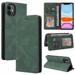 Simple Suction Closure Horizontal Flip Leather Case with Holder & Card Slot & Wallet For iPhone 11 Pro Max(Green)