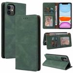 Simple Suction Closure Horizontal Flip Leather Case with Holder & Card Slot & Wallet For iPhone 11 Pro(Green)