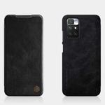 For Xiaomi Redmi 10 Prime / 10 NILLKIN QIN Series Crazy Horse Texture Horizontal Flip Leather Case with Card Slot(Black)
