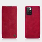 For Xiaomi Redmi 10 Prime / 10 NILLKIN QIN Series Crazy Horse Texture Horizontal Flip Leather Case with Card Slot(Red)