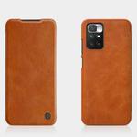 For Xiaomi Redmi 10 Prime / 10 NILLKIN QIN Series Crazy Horse Texture Horizontal Flip Leather Case with Card Slot(Brown)