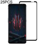 For ZTE nubia Red Magic 6s / 6s Pro 25 PCS Full Glue Full Screen Tempered Glass Film