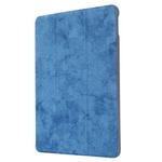 For iPad 10.2 2021 / 2020 / 2019 GEBEI Cloth Texture Horizontal Flip Protective Case with Holder(Blue)