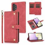 For Samsung Galaxy A32 5G PU + TPU Horizontal Flip Leather Case with Holder & Card Slot & Wallet & Lanyard(Wine Red)