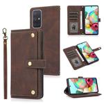 For Samsung Galaxy A71 4G PU + TPU Horizontal Flip Leather Case with Holder & Card Slot & Wallet & Lanyard(Brown)