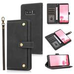 For Samsung Galaxy Note8 PU + TPU Horizontal Flip Leather Case with Holder & Card Slot & Wallet & Lanyard(Black)