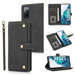 For Samsung Galaxy S20 FE PU + TPU Horizontal Flip Leather Case with Holder & Card Slot & Wallet & Lanyard(Black)