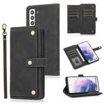 For Samsung Galaxy S21+ 5G PU + TPU Horizontal Flip Leather Case with Holder & Card Slot & Wallet & Lanyard(Black)