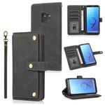 For Samsung Galaxy S9 PU + TPU Horizontal Flip Leather Case with Holder & Card Slot & Wallet & Lanyard(Black)