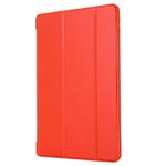 For iPad 10.2 2021 / 2020 / 2019 GEBEI Shockproof Horizontal Flip Leather Case with Three-folding Holder(Red)