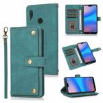 For Huawei P20 Lite PU + TPU Horizontal Flip Leather Case with Holder & Card Slot & Wallet & Lanyard(Lake Blue)