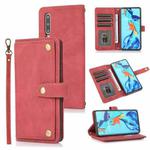 For Huawei P30 PU + TPU Horizontal Flip Leather Case with Holder & Card Slot & Wallet & Lanyard(Wine Red)