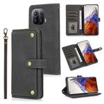 For Xiaomi Mi 11 Pro PU + TPU Horizontal Flip Leather Case with Holder & Card Slot & Wallet & Lanyard(Black)