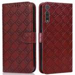 For Motorola Moto G8 Play / One Macro Embossed Big Small Concentric Squares Pattern Horizontal Flip Leather Case with Card Slot & Holder & Wallet(Brown)