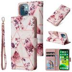 For iPhone 13 mini Marble Bronzing Stitching Horizontal Flip PU Leather Case with Holder & Card Slots & Wallet & Photo Frame (Rose Gold)