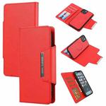 For iPhone 13 Pro Ultra-thin Separable Magnetic Horizontal Flip Leather Case with Card Slot & Wallet (Red)