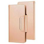 For iPhone 12 / 12 Pro Ultra-thin Separable Magnetic Horizontal Flip Leather Case with Card Slot & Wallet(Gold)