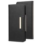 For iPhone 12 Pro Max Ultra-thin Separable Magnetic Horizontal Flip Leather Case with Card Slot & Wallet(Black)