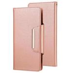 For iPhone X / XS Ultra-thin Separable Magnetic Horizontal Flip Leather Case with Card Slot & Wallet(Pink)