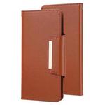 For Samsung Galaxy Note20 Ultra Ultra-thin Separable Magnetic Horizontal Flip Leather Case with Card Slot & Wallet(Brown)